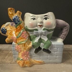 Vintage Humpty Dumpty Decorative Teapot Feitx Ceramic Decor Planter Vase